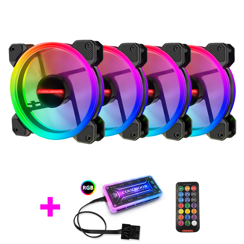 Case Fan Controller - Coolmoon ケースファン PC 冷却 RGB ファン