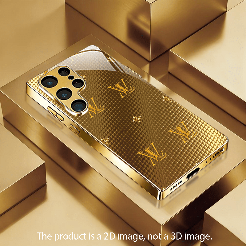 Computer Case - 金色の景観模様が施されたビジネス向け電気メッキゴールドの携帯電話ケースは、S26/S26 Plus/S26 Ultra/S25などのモデルに適しています。