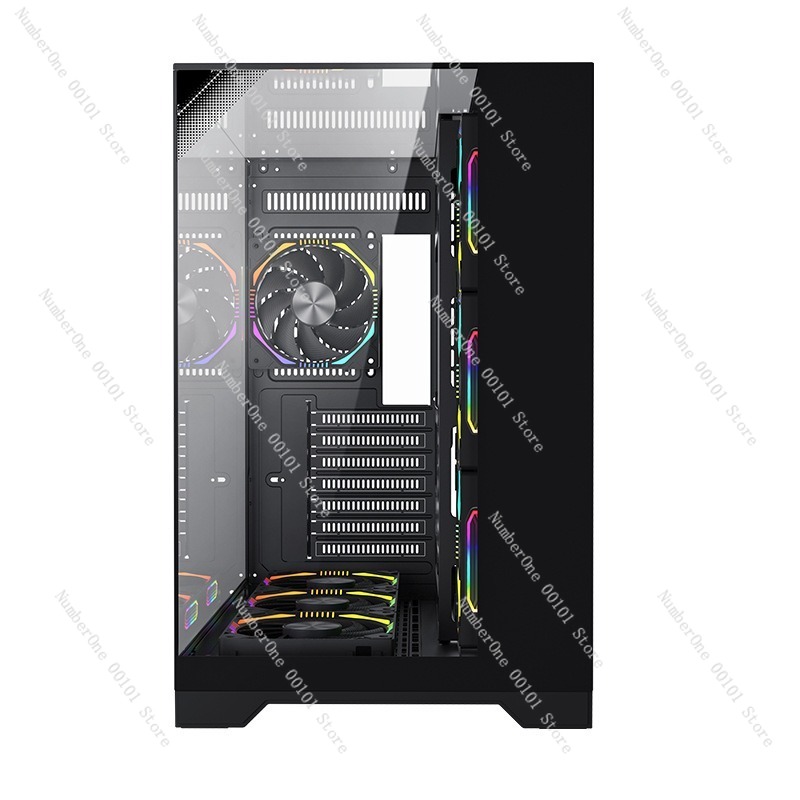 ATXゲーミングPCケース パノラマ強化ガラス 7ファン対応 - Pc Chassis のレビューと価格