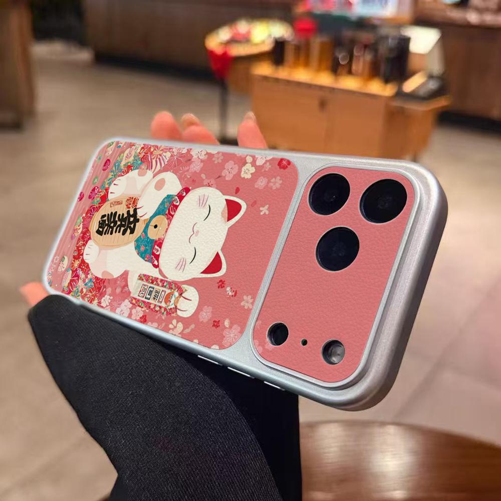 日本の桜柄招き猫スマホケース、幸運をもたらす可愛い耐衝撃ソフ - Computer Case のレビューと価格